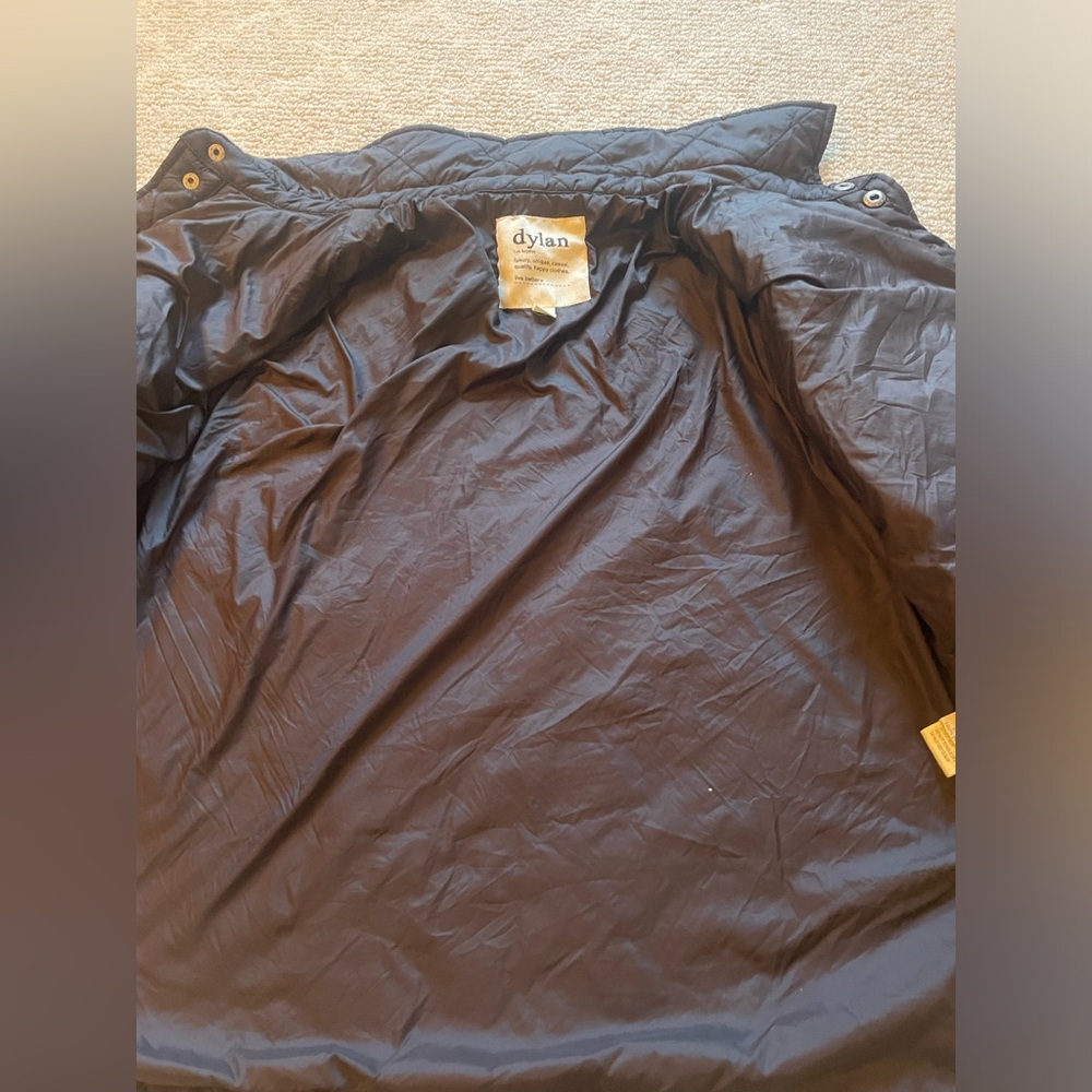 Dylan Los Angeles Quilted Black Cropped Jacket Womens Sz S - Picture 8 of 10